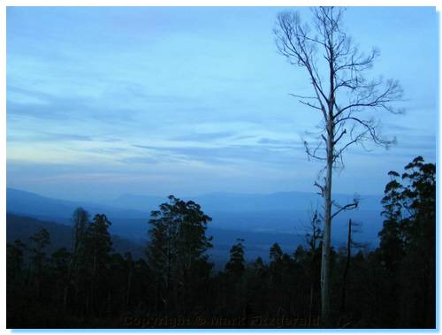 View of the Archeron Valley from Lookout Spur Road