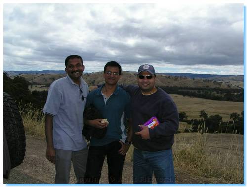 Suresh, Praveen and Pius near Goulburn Valley