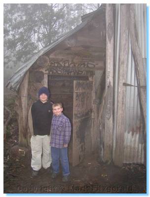 Tomahawk Hut, and yes it is cold!