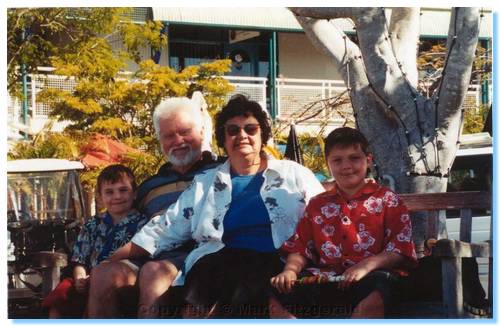 Liam, Arthur, Glenda & James relax at Sanctuary Cove