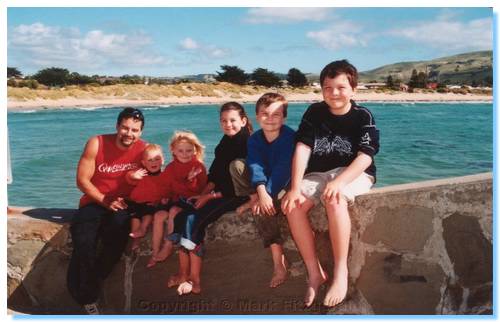 Clarke, Jared, Emily, Shannon, Liam & James at Apollo Bay