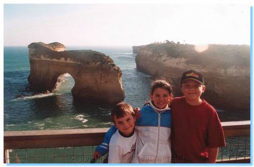 Liam, Shannon and James at Loch Ard Gorge